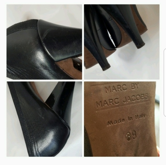 Marc by Marc Jacob's Black Open Toe Pumps - Picture 3 of 16